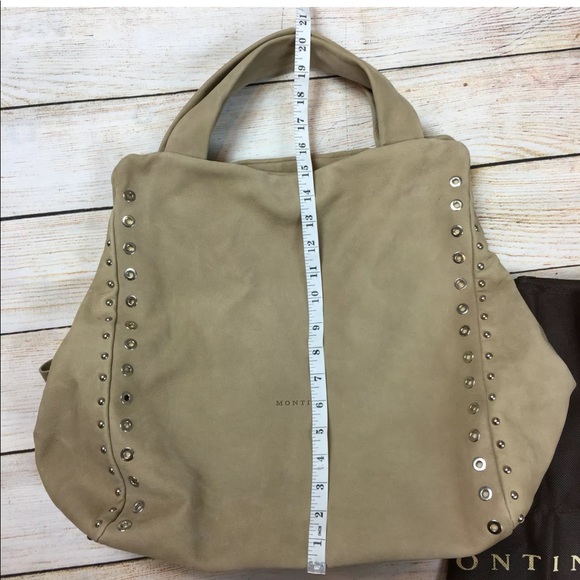 Montini beige leather handbag from Italy NEW - Picture 5 of 8